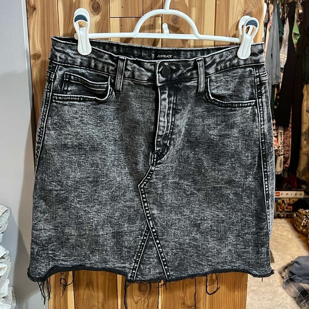 JUST BLACK jean skirt